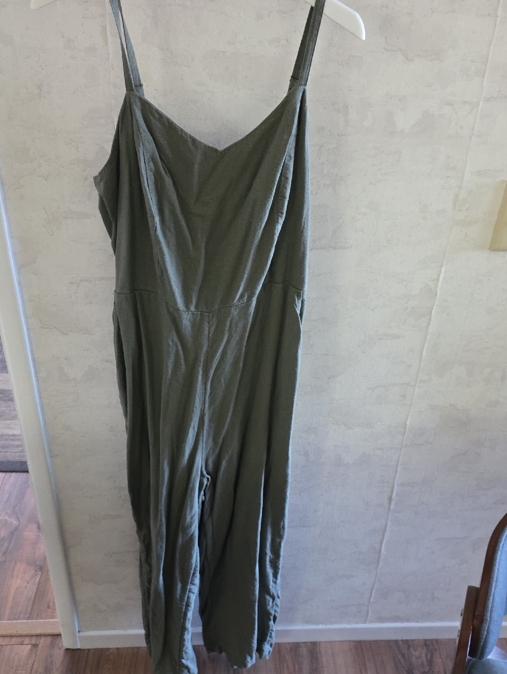 Olive Green Spaghetti Strap Jumpsuit